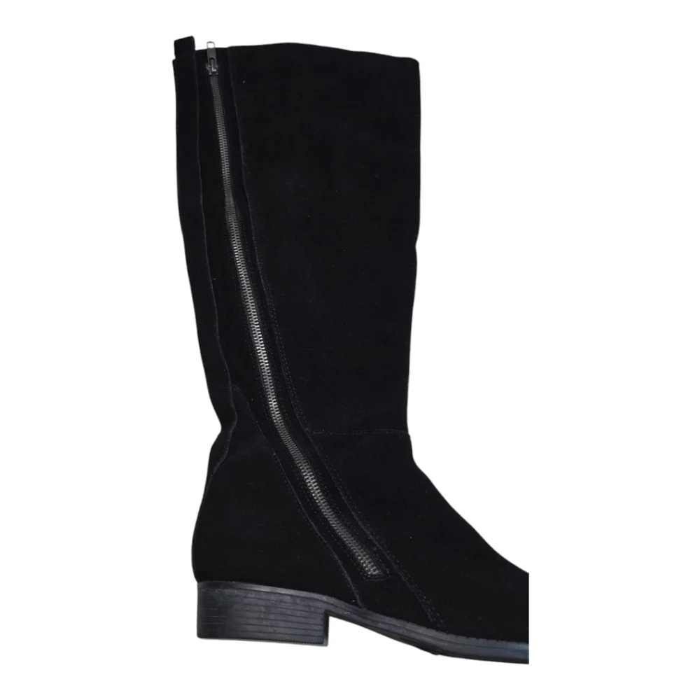 Matisse SCARLET Black Suede Leather TALL Boots Size 6.5 WIDE‎ CALF